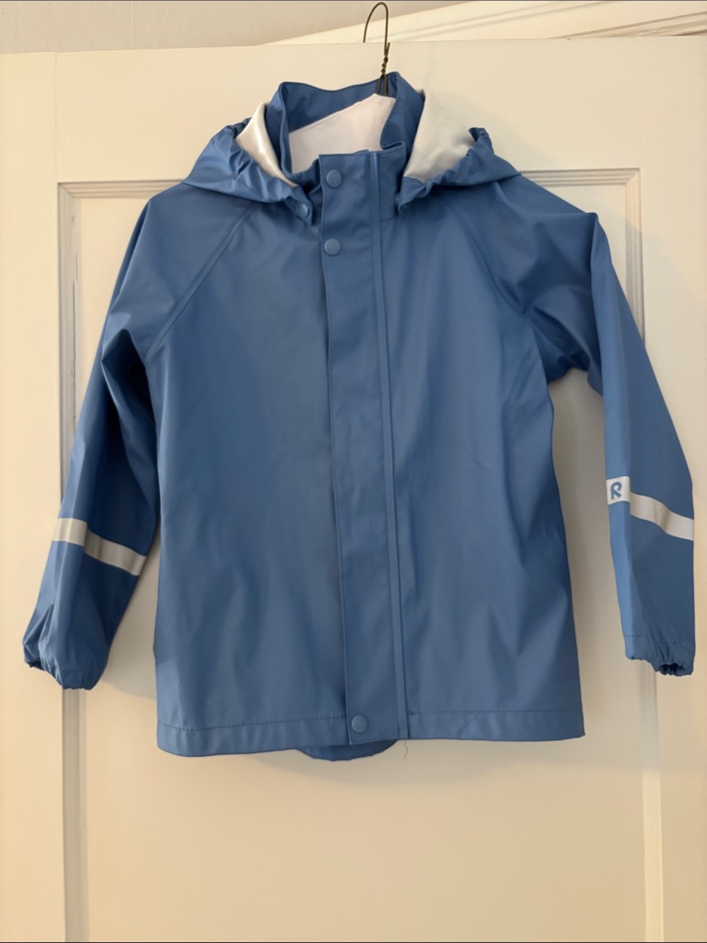 Kids Reima Waterproof Hooded Rain Jacket - Blue